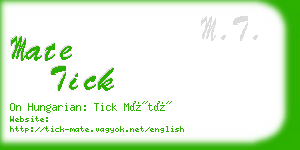 mate tick business card